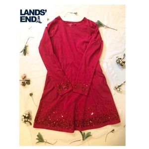 Lands End Red Sparked Dress